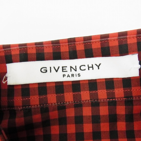 実際に弊社で買取させて頂いたGIVENCHY/ジバンシー 17SS チェック＆スター柄 長袖シャツ 37の画像 2枚目