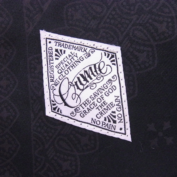 実際に弊社で買取させて頂いたCRIMIE/クライミー ペイズリー総柄 シャツジャケット ホースシュージッパー/L の画像 3枚目