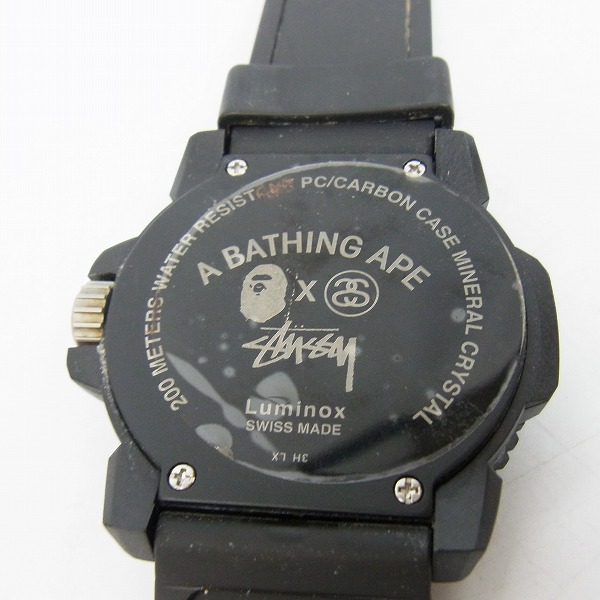 実際に弊社で買取させて頂いたA BATHING APE×Stussy×Luminox/アベイシングエイプ×ステューシー×ルミノックス コラボ 腕時計 の画像 3枚目