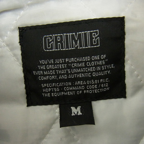 実際に弊社で買取させて頂いたCRIMIE/クライミー ジャケット ジップブルゾン ブラック Mの画像 2枚目