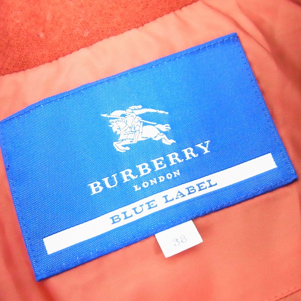 実際に弊社で買取させて頂いたBURBERRY BLUE LABEL/バーバリーブルーレーベル 三陽商会 ウール混 Pコート/38の画像 2枚目