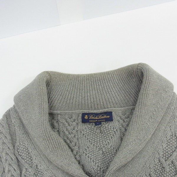 実際に弊社で買取させて頂いたBROOKS BROTHERS/ブルックスブラザーズ ショールカラー ケーブルニットカーディガン/Lの画像 5枚目
