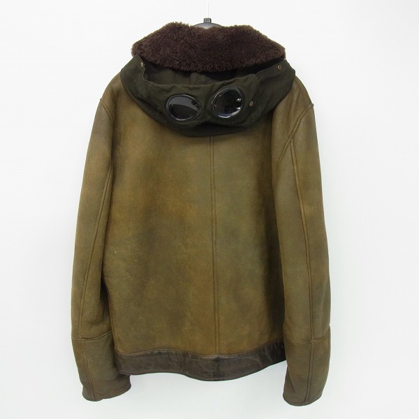 実際に弊社で買取させて頂いたC.P.COMPANY/シーピーカンパニー 内ボア ゴーグル レザー フライトジャケット 14WCPUL03252/50の画像 1枚目