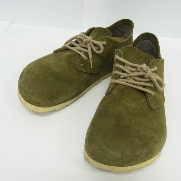 実際に弊社で買取させて頂いたBIRKENSTOCK/ビルケンシュトック スエードレザー レースアップシューズ カーキ/26