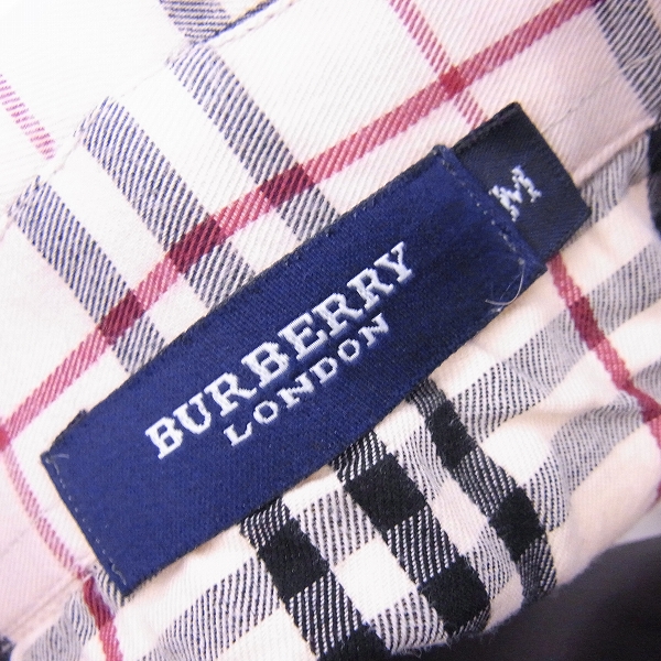 実際に弊社で買取させて頂いたBURBERRY LONDON/バーバリー ロンドン チェック柄切替 ホース刺繍ポロシャツ Mの画像 2枚目
