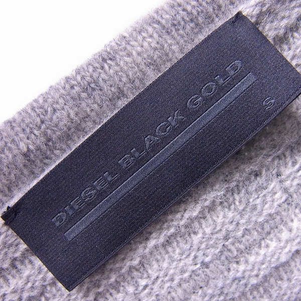 実際に弊社で買取させて頂いたDIESEL BLACK GOLD/ディーゼル ブラックゴールド  パターン切替 ジップアップ ウールニットパーカー/Sの画像 2枚目