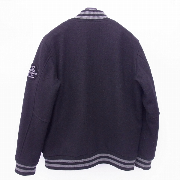 実際に弊社で買取させて頂いたBACKCHANNEL/バックチャンネル 胸ワッペン ウールスタジャン/Lの画像 1枚目