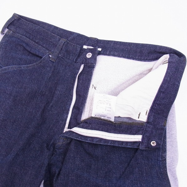 実際に弊社で買取させて頂いたle coq sportif/ルコックスポルティフ×SOU SOU/ソウソウ デニム/スウェット 切り替えし パンツ/Lの画像 2枚目