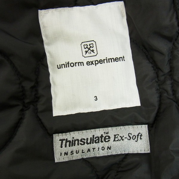 実際に弊社で買取させて頂いたuniform experiment/ユニフォームエクスペリメント Thinsulate デッキジャケット UE-145034/3の画像 2枚目