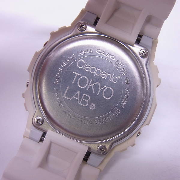 実際に弊社で買取させて頂いたG-SHOCK×CIAOPANIC/Gショック×チャオパニック ホワイト DW-5600NSの画像 3枚目