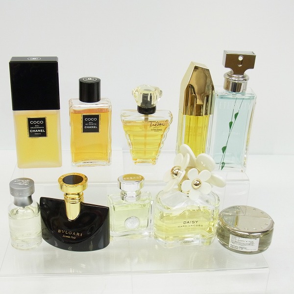 実際に弊社で買取させて頂いたシャネル COCO/CK エタニティサマー/ブルガリ/ジバンシィ/ランコム/ヴェルサーチ/バーバリー/等フレグランス 計10点 おまとめ