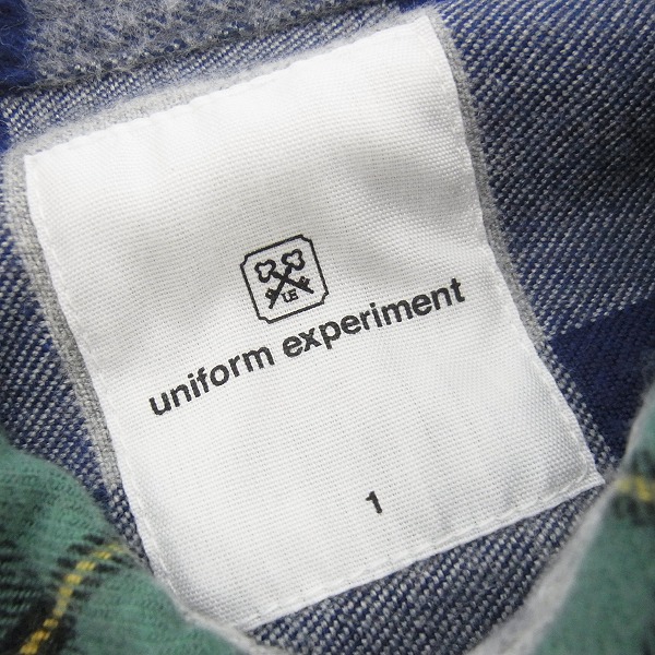 実際に弊社で買取させて頂いたuniform experiment/ユニフォームエクスペリメント チェック ネルシャツ/1の画像 2枚目