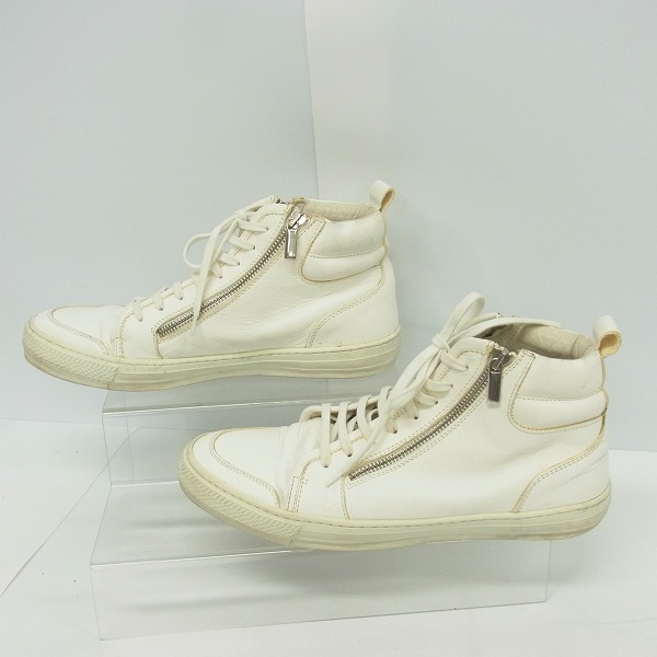 実際に弊社で買取させて頂いたDIESEL BLACK GOLD/ディーゼル ブラックゴールド レザーサイドジップ ハイカットスニーカー/42の画像 3枚目