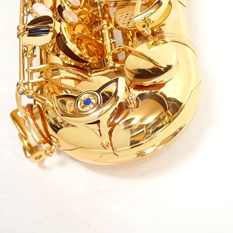 実際に弊社で買取させて頂いた★YANAGISAWA/ヤナギサワ A-990 アルトサックス 彫刻入 金管楽器 マウスピース/ハードケース付の画像 6枚目
