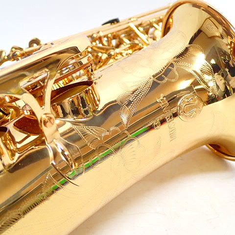 実際に弊社で買取させて頂いた★YANAGISAWA/ヤナギサワ A-990 アルトサックス 彫刻入 金管楽器 マウスピース/ハードケース付の画像 4枚目