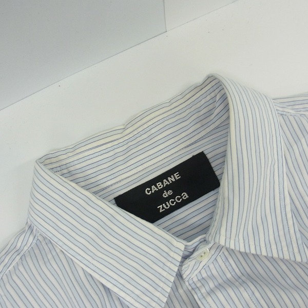 実際に弊社で買取させて頂いたCABANE de ZUCCA/カバンドズッカ ストライプ柄 シャツ/Lの画像 4枚目