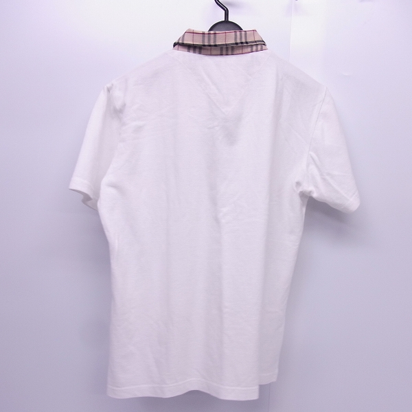 実際に弊社で買取させて頂いたBURBERRY LONDON/バーバリー ロンドン チェック柄切替 ホース刺繍ポロシャツ Mの画像 1枚目