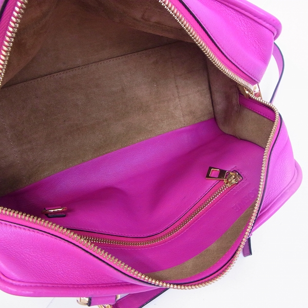 実際に弊社で買取させて頂いたLOEWE/ロエベ アマソナ ハンドバッグ ショルダーストラップ ピンク 2way の画像 3枚目