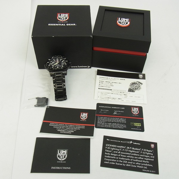 実際に弊社で買取させて頂いたLUMINOX/ルミノックス F-117 ナイトホーク 6400-200 腕時計/黒 の画像 7枚目