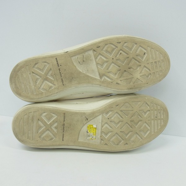 実際に弊社で買取させて頂いたDIESEL BLACK GOLD/ディーゼル ブラックゴールド レザーサイドジップ ハイカットスニーカー/42の画像 2枚目