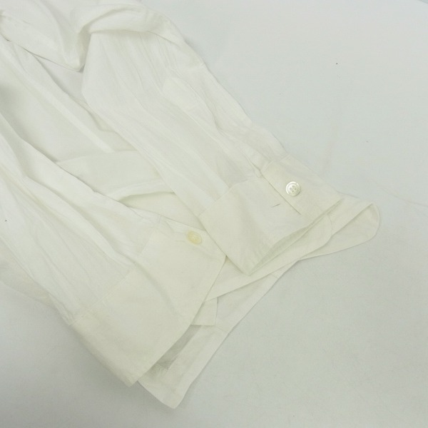 実際に弊社で買取させて頂いたANN DEMEULEMEESTER/アンドゥムルメステール コットンシャツ ホワイト 2801M/34の画像 5枚目