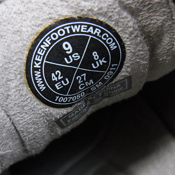 実際に弊社で買取させて頂いた【ジャンク】KEEN/キーン スウェードトレッキングシューズ マウンテンブーツ 1007050/27の画像 5枚目