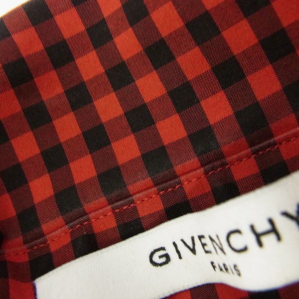 実際に弊社で買取させて頂いたGIVENCHY/ジバンシー 17SS チェック＆スター柄 長袖シャツ 37の画像 6枚目