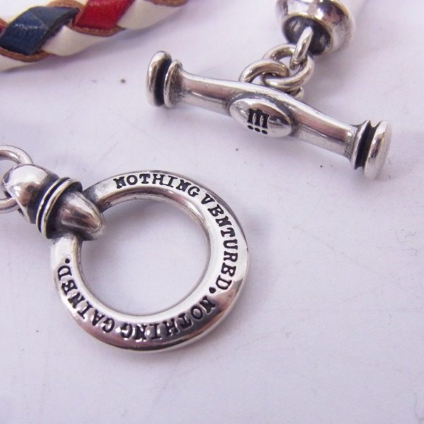 実際に弊社で買取させて頂いた【ギャラ付】Dr MONROE/ドクターモンロー レザーブレスレット トリコロール RE-15-SVの画像 1枚目