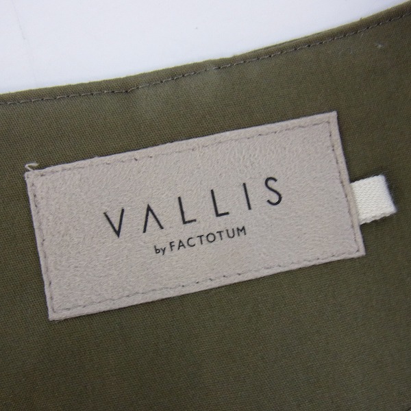 実際に弊社で買取させて頂いたVALLIS by FACTOTUM/ヴァリスbyファクトタム ノーカラー ジップアップジャケット カーキ/44の画像 2枚目