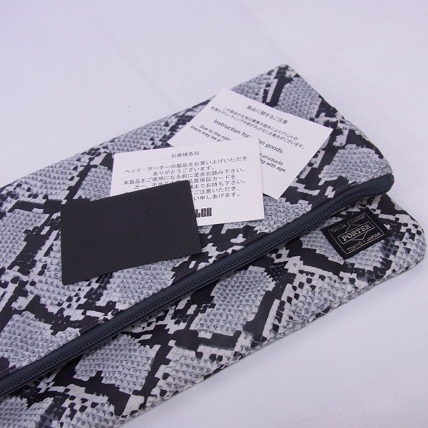 実際に弊社で買取させて頂いたHEAD PORTER/ヘッドポーター PYTHON/パイソン CLUTCH BAG/クラッチバッグの画像 6枚目