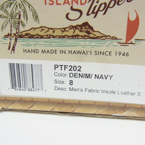 実際に弊社で買取させて頂いたDENIME×ISLAND SLIPPER/ドゥニーム×アイランドスリッパー デニムレザー サンダル/8の画像 8枚目