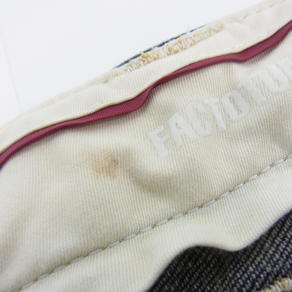 実際に弊社で買取させて頂いたFACTOTUM/ファクトタム タイトストレートデニムパンツ インディゴ 01041520/28の画像 6枚目