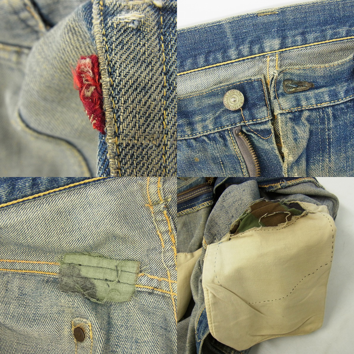 実際に弊社で買取させて頂いたLEVIS/リーバイス 隠しリベット刻印18/革パッチ/片面/グリッパー ジッパーフライ デニムパンツの画像 5枚目