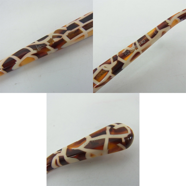 実際に弊社で買取させて頂いたless than human/レスザンヒューマン BRAZIL 眼鏡/メガネフレーム キリン 9610Kの画像 5枚目