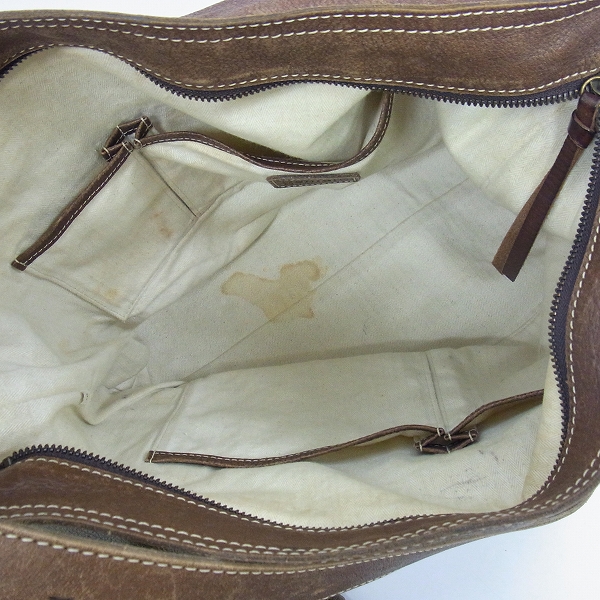 実際に弊社で買取させて頂いたgenten/ゲンテン レザートートバッグ/ショルダーバッグ 2点セットの画像 5枚目