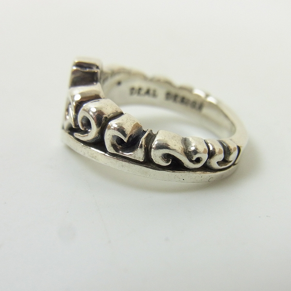 実際に弊社で買取させて頂いたDEALDESIGN/ディールデザイン クラウンクロスリング/9号の画像 2枚目