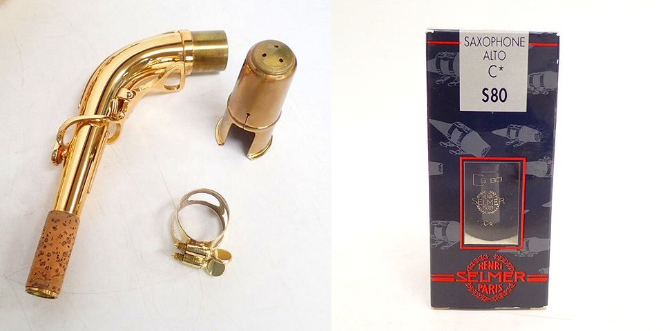 実際に弊社で買取させて頂いた★YANAGISAWA/ヤナギサワ A-990 アルトサックス 彫刻入 金管楽器 マウスピース/ハードケース付の画像 8枚目