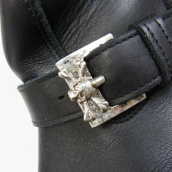 実際に弊社で買取させて頂いたHIROMU TAKAHARA/ヒロムタカハラ ブラックエンジニアブーツ 41の画像 7枚目