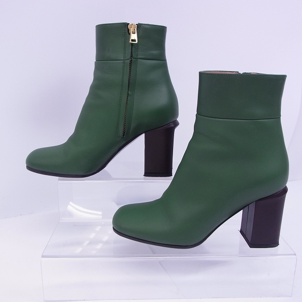 実際に弊社で買取させて頂いたMARNI/マルニ サイドジップブーツ ビブラムソール グリーン 35の画像 3枚目