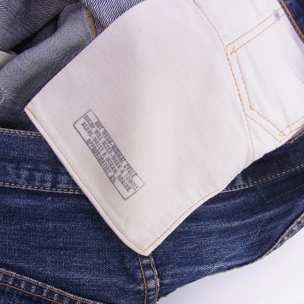 実際に弊社で買取させて頂いたSUGAR CANE/シュガーケーン 1966モデル 復刻 デニムパンツ インディゴの画像 7枚目