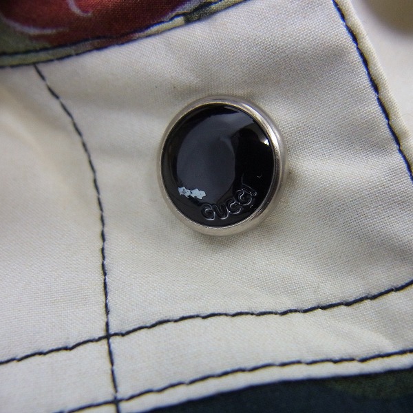 実際に弊社で買取させて頂いたGucci/グッチ 15SS 花/フラワー柄/総柄 スナップボタンシャツ 67323 ZEP04/42の画像 6枚目