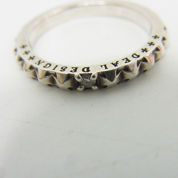 実際に弊社で買取させて頂いたDEALDESIGN/ディールデザイン タイニークロスリング/0.08ダイヤ付き/15号の画像 7枚目