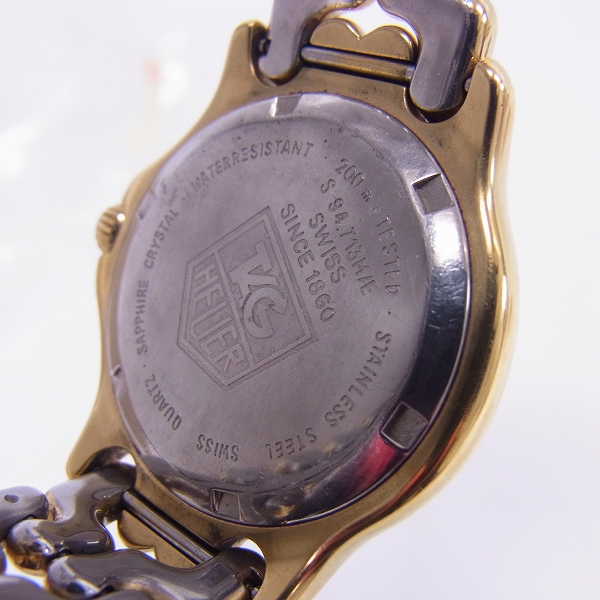 実際に弊社で買取させて頂いたTAG HEUER/タグホイヤー ゴールド 腕時計 S94.713M/E【動作未確認】の画像 5枚目
