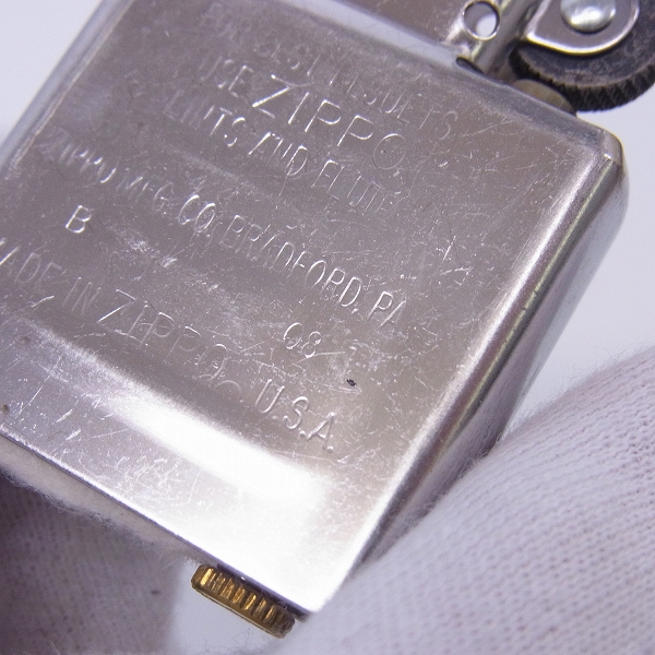 実際に弊社で買取させて頂いたZIPPO/ジッポー snap-on/スナップオン プレート貼り ブラック 2008年製の画像 5枚目