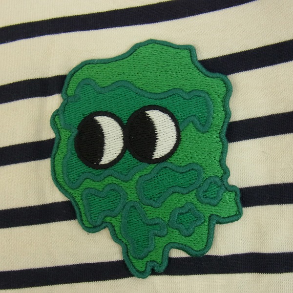 MONCLER/モンクレール キャラワッペン ボーダーロングスリーブTシャツ 