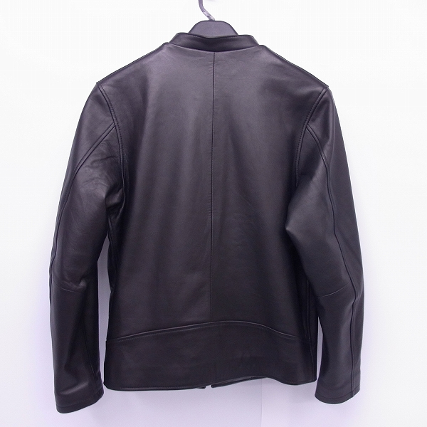 実際に弊社で買取させて頂いたEDIFICE/エディフィス 18年モデル ラム ナッパ シングル ライダースブルゾン Sの画像 1枚目