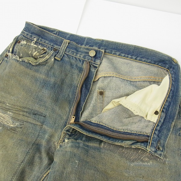 実際に弊社で買取させて頂いたLEVIS/リーバイス 隠しリベット刻印18/革パッチ/片面/グリッパー ジッパーフライ デニムパンツの画像 2枚目