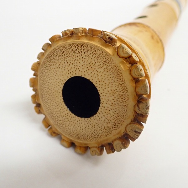 実際に弊社で買取させて頂いた都山流 尺八 竹治銘 中継銀巻 全長約45cm/約312g 和楽器の画像 8枚目