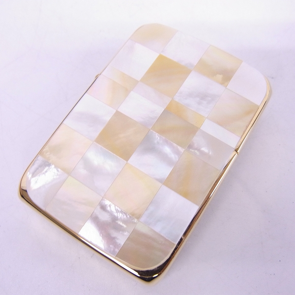 ZIPPO/ジッポー 1941レプリカ シェルチェック 天然黄蝶貝＆白蝶貝 2005 