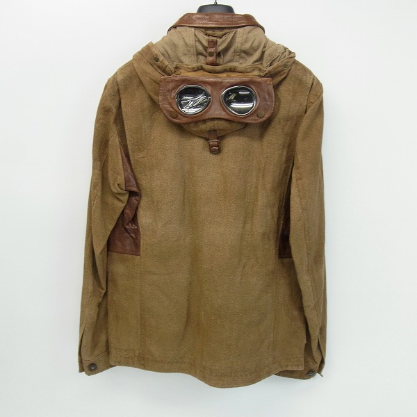 実際に弊社で買取させて頂いたC.P.COMPANY/シーピーカンパニー レザー切り替えし ゴーグルジャケット CPU0624 002051/50の画像 1枚目